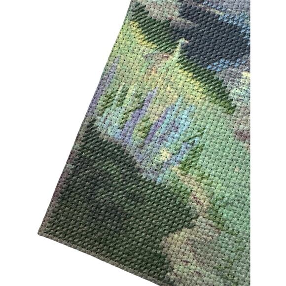 Thomas Kinkade Lamplight Bridge Cross Stitch Kit #50925 Started VTG 1996 READ - Picture 7 of 8